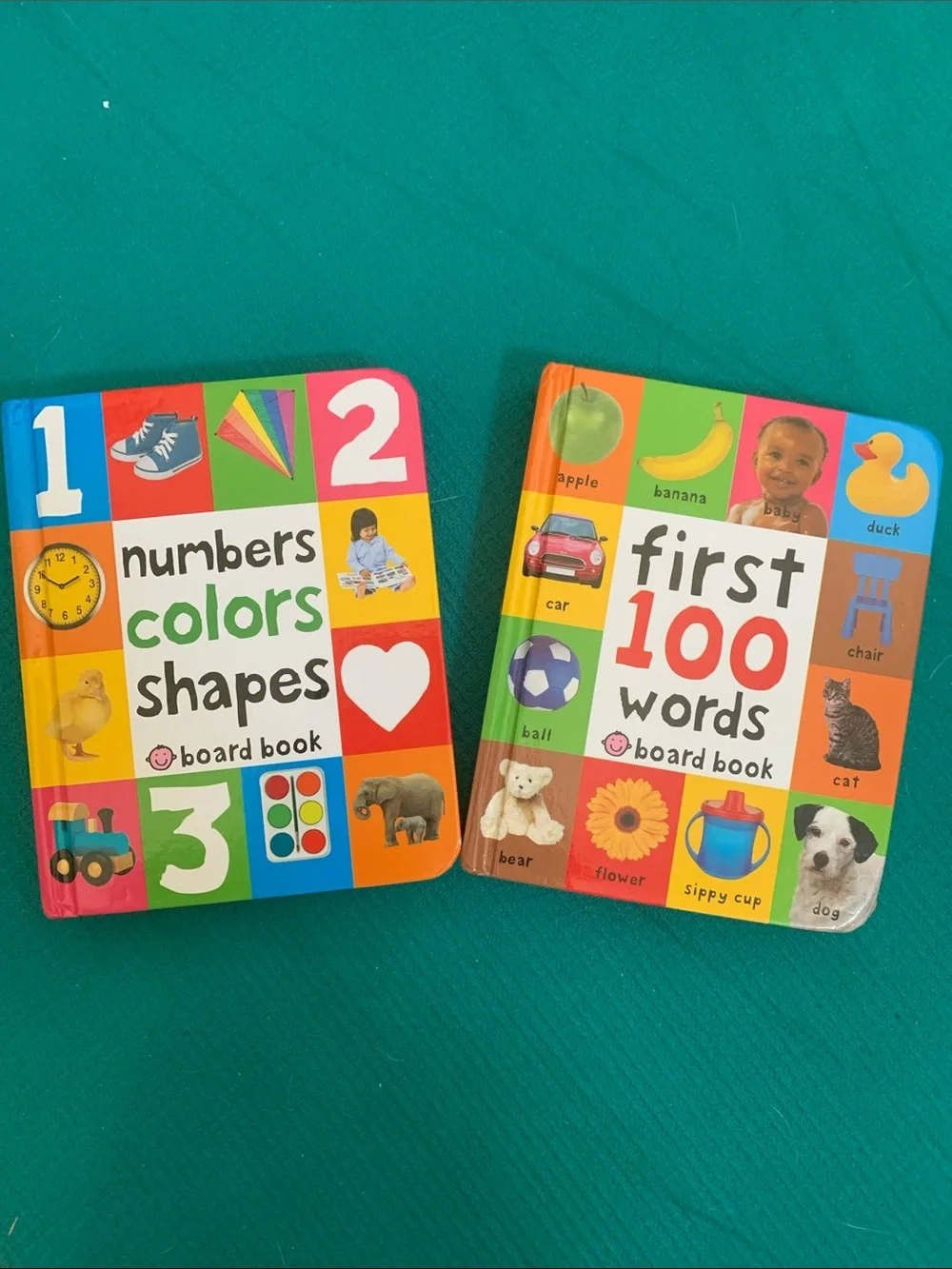 Board Book Set: Numbers Colors Shapes & First 100 Words - Multicolor